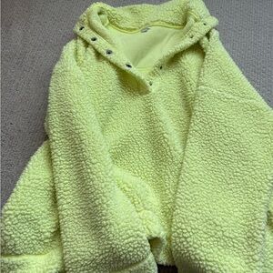 Aerie Cozy Sherpa Hoodie in Yellow